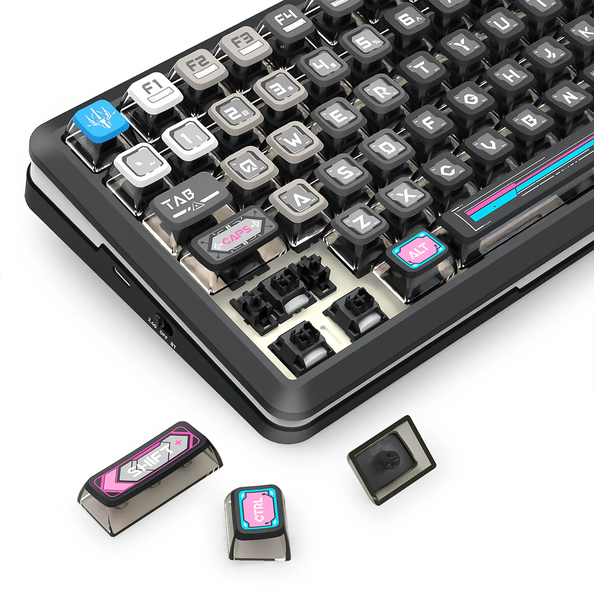 Redragon K708RGB-PRO FLEKACT LCD screen GASKET Gaming Keyboard BK Redragon K708RGB-PRO FLEKACT LCD screen GASKET Gaming Keyboard BK